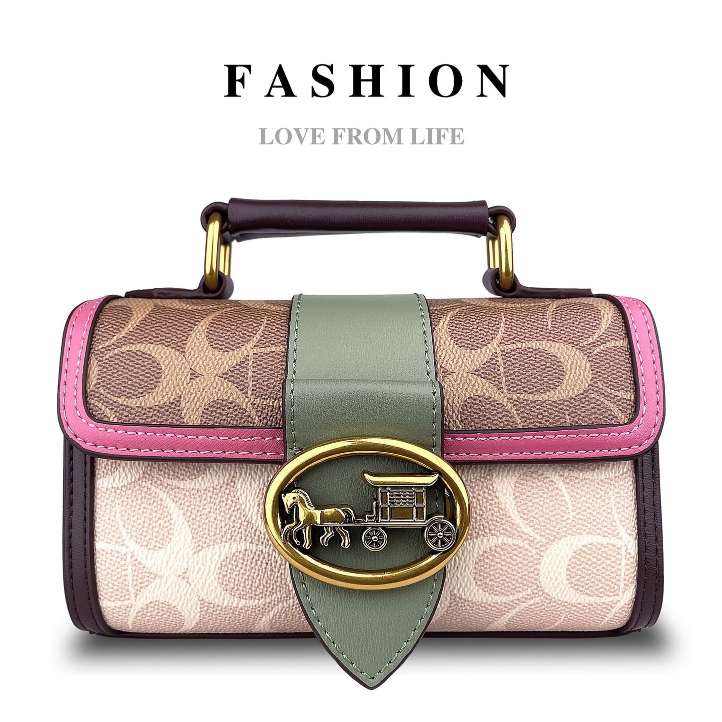 Women's Simple Fashion Contrast Color Chain Premium Crossbody Bags