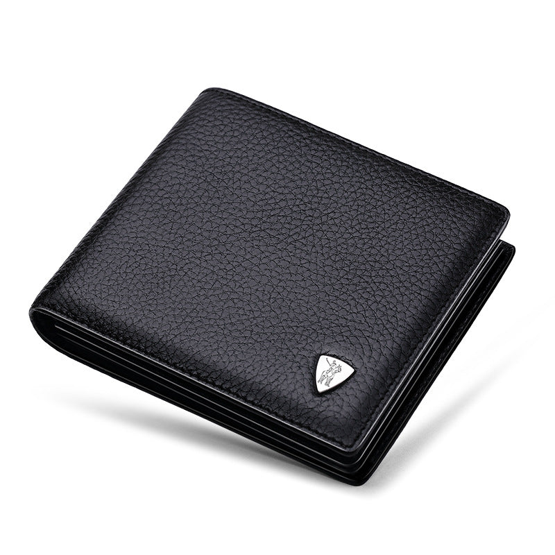 Men's Paul Cowhide Cow Leather Trendy Short Men's Wallets