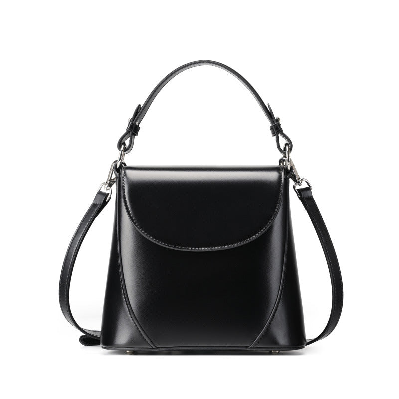 Women's Design Genuine Leather Simple Round High-grade Crossbody Bags
