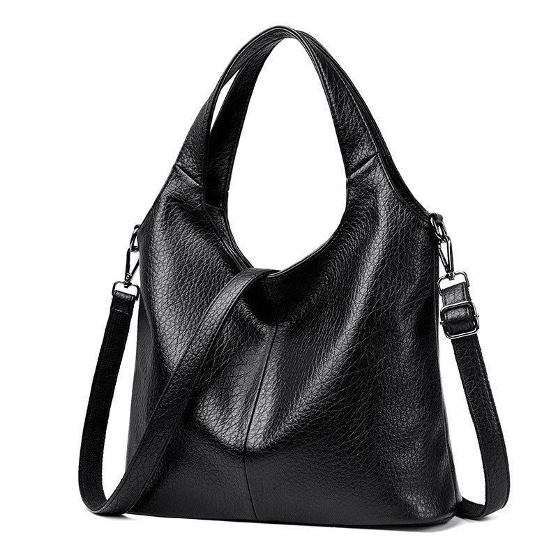 Women's Soft Leather Commuting Large Fashion Underarm Shoulder Bags