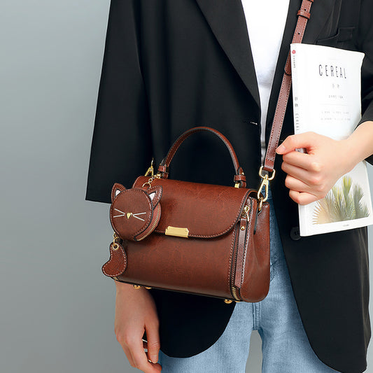 Women's Versatile Leather Affordable Luxury Style High Crossbody Bags