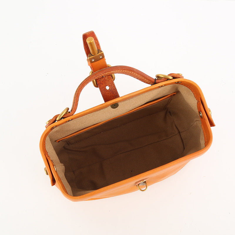 Portable Black Orange Boston Large Capacity Shoulder Bags