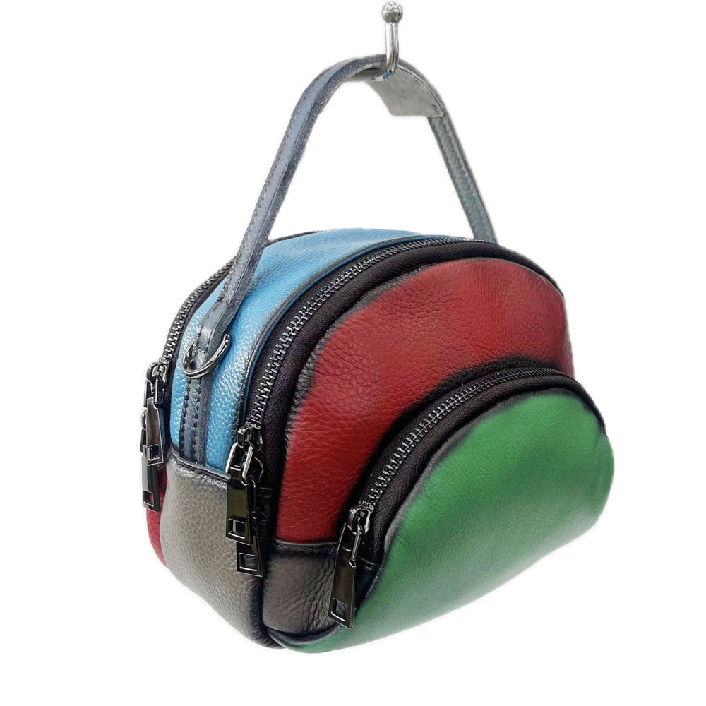 Women's Genuine Leather Spring Cowhide Portable Brushed Bags