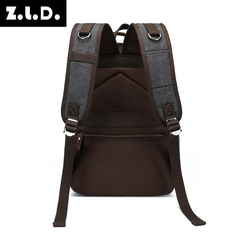 Men's New Trendy Canvas Portable Computer Backpacks