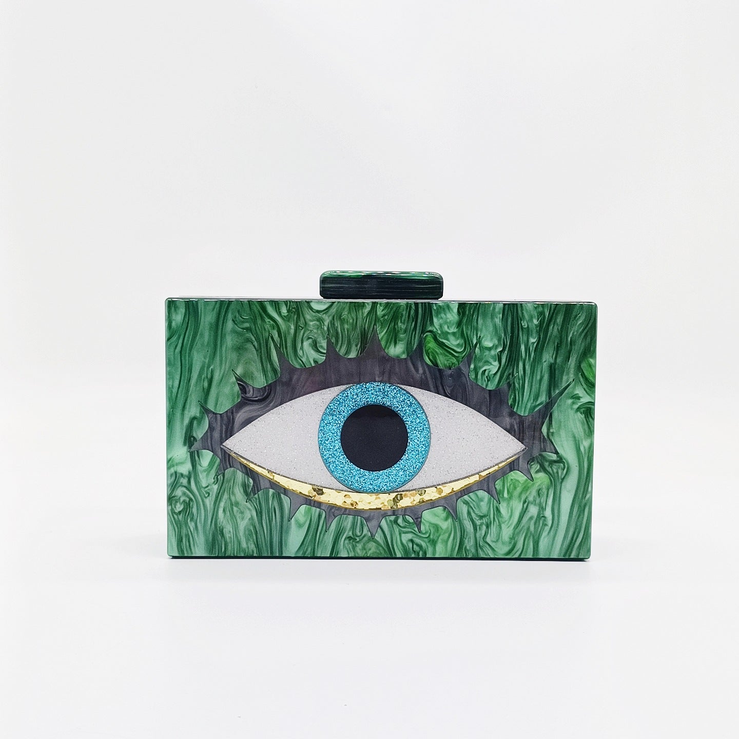Trendy Acrylic Eye Dinner Clutch Chain Evening Bags
