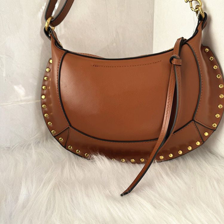 Classic Style Gold Rivet Retro Portable Handbags