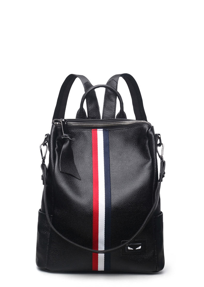 Women's Street Trend Leather Letter Embossed Backpacks