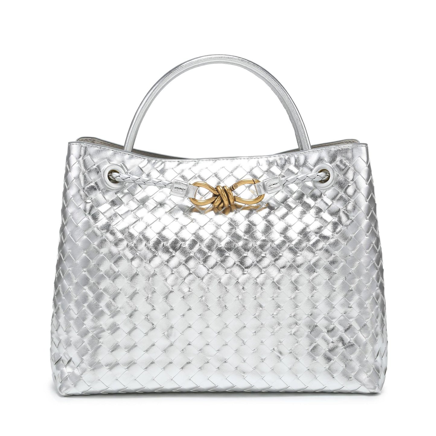 Handmade Woven Metal Butterfly Clasp Large Handbags