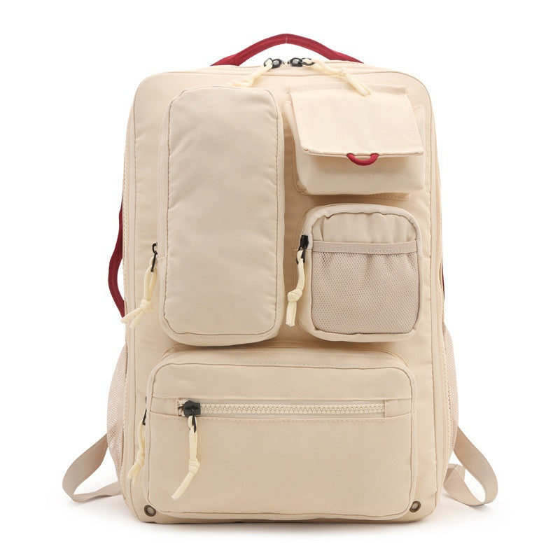 Men's Solid Color Multifunctional Computer Large Capacity Backpacks