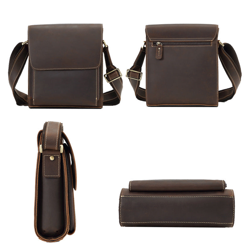 Men's Business First Layer Cowhide Crazy Horse Men's Handbags