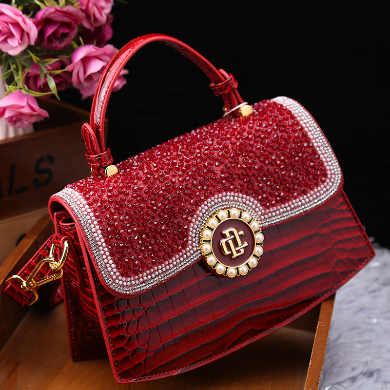 Women's Diamond High-grade Younger Fashion Temperament Wild Shoulder Bags