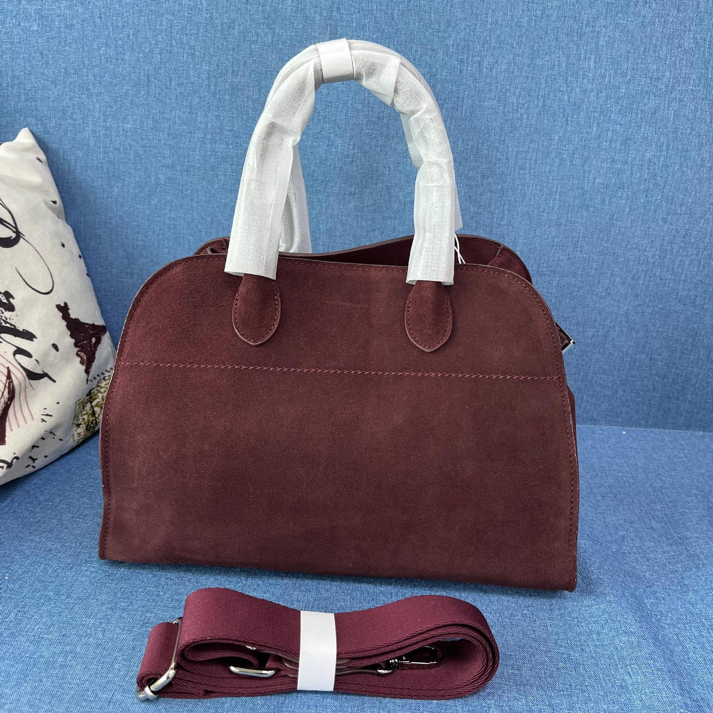Textured Cowhide Large Capacity Totes Minimalist Handbags