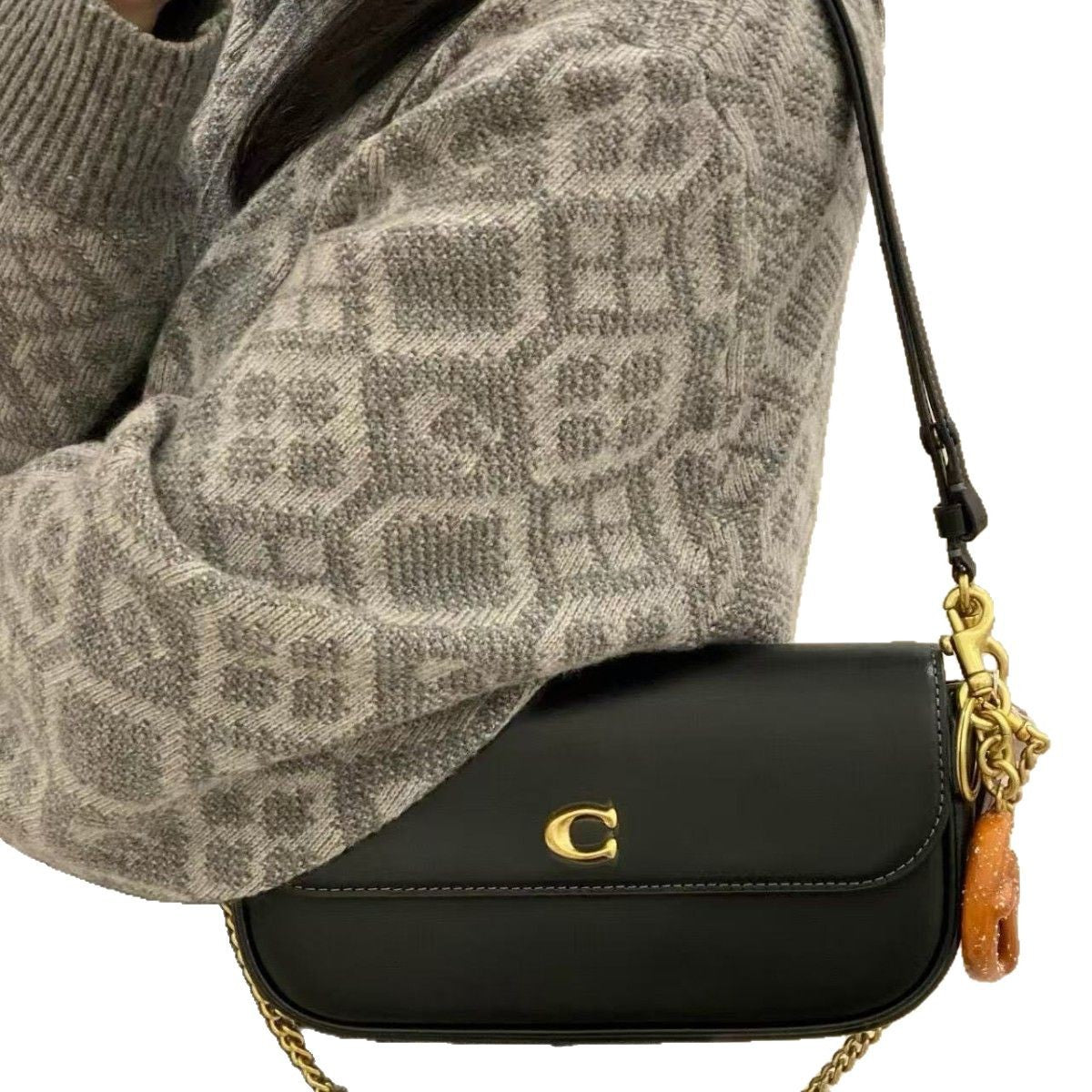 Women's Baguette Underarm Portable Chain Commuter Crossbody Bags