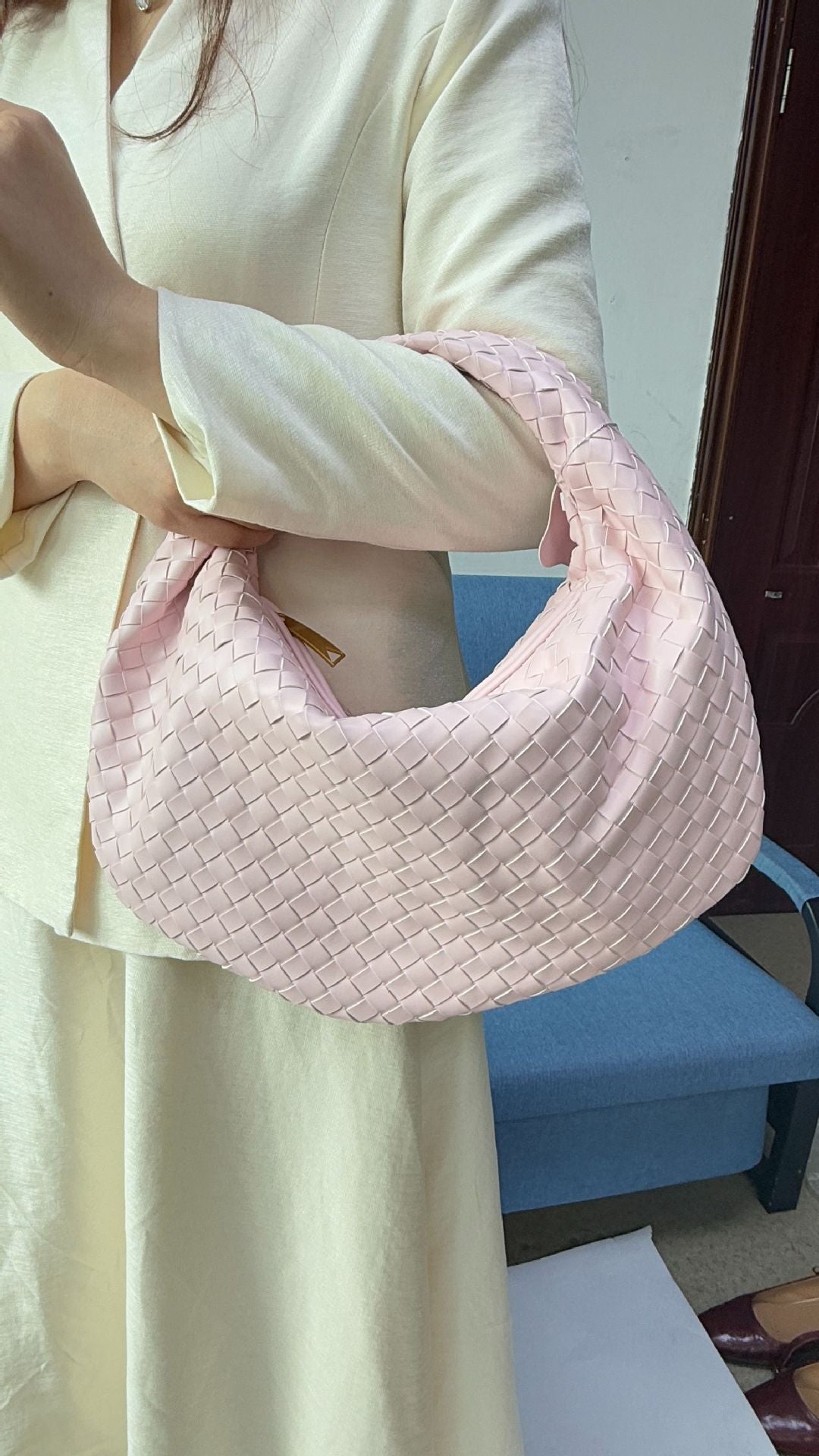 Women's Denim Woven Hand Holding One Underarm Handbags