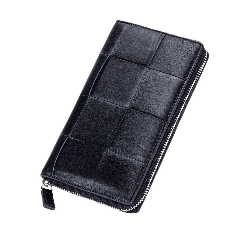 Leather Long Sheepskin Woven Fashion Clutch Ladies Wallets