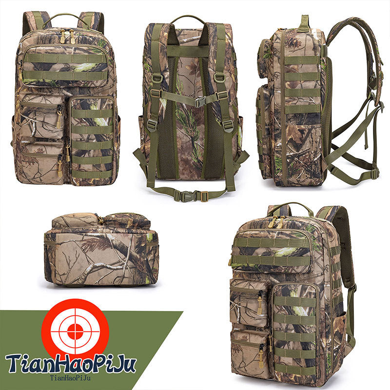 Men's Camouflage Dead Leaf Hiking Hunting Large Mountaineering Backpacks