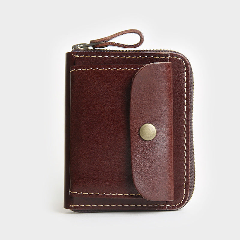 Men's Layer Cowhide Short Genuine Leather Inside Men's Wallets