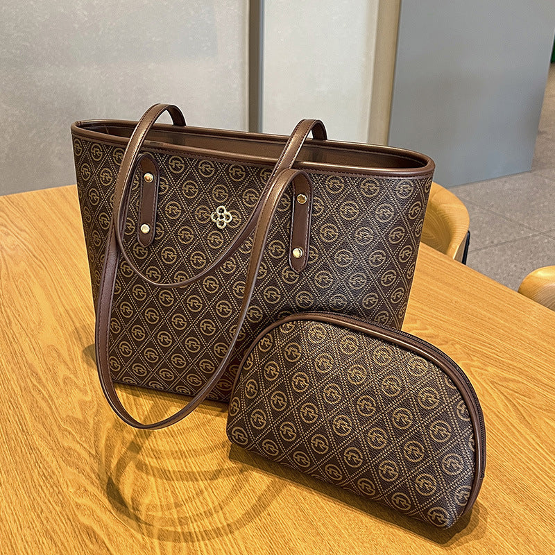 Women's Capacity Totes Printed Chessboard Plaid Mother Shoulder Bags