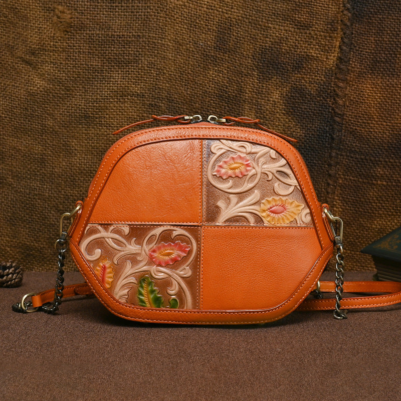 Retro Embossing Dye Penetration Fashion Shell Iron Bags