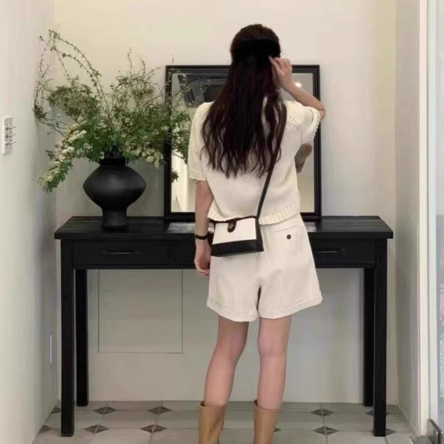 Women's Car Size High Texture Canvas Leather Crossbody Bags