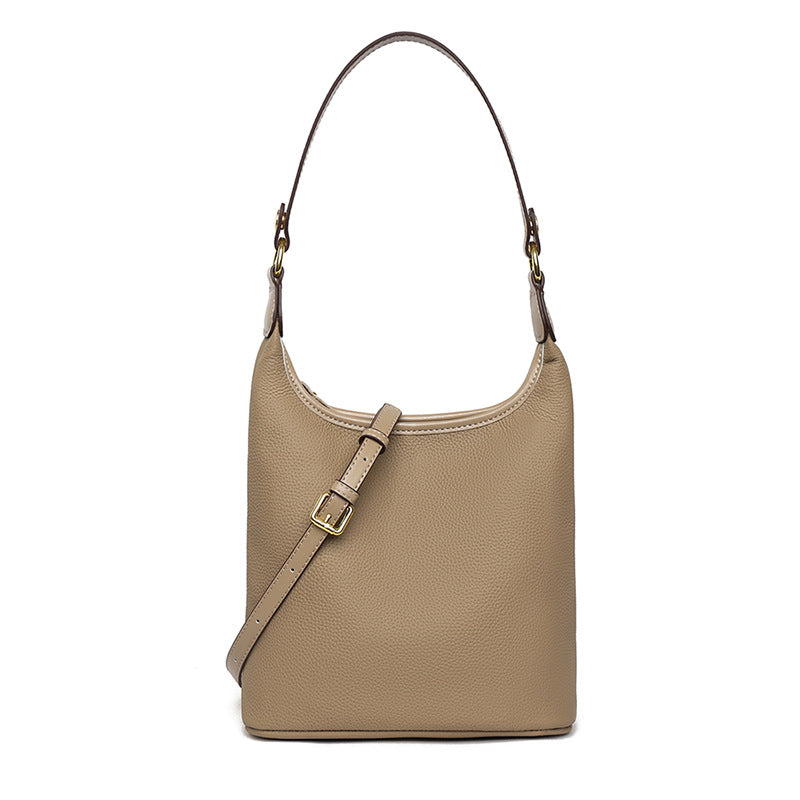 Women's Genuine Leather First Layer Cowhide Simple Crossbody Bags