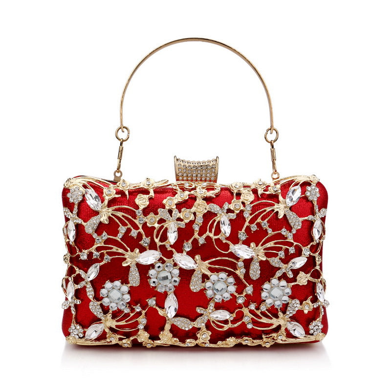 Women's Inlaid With Diamond Dinner Fashion Party Evening Bags