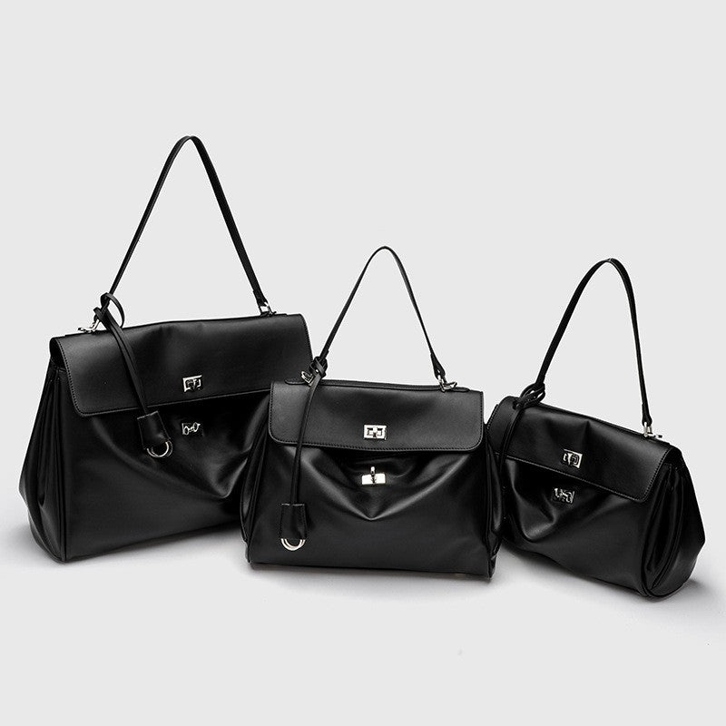 Stylish Suede Matte Leather Kelly Underarm Shoulder Bags