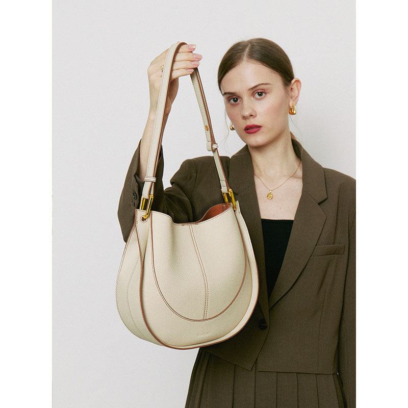 Women's Layer Cowhide Special Interest Light Luxury Design Tide Shoulder Bags