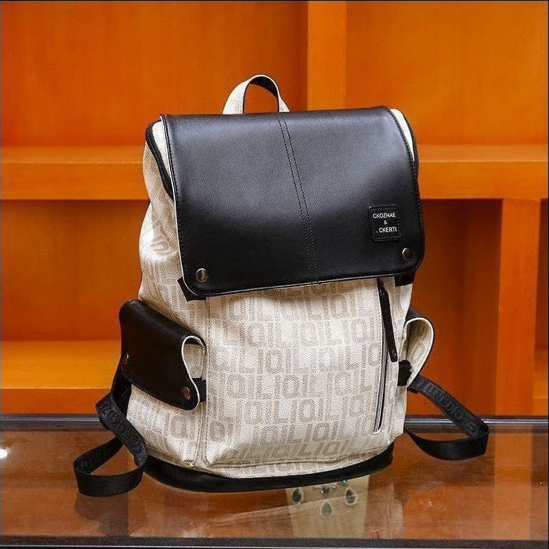Men's Fashion Trends White Large Capacity Boy Men's Bags