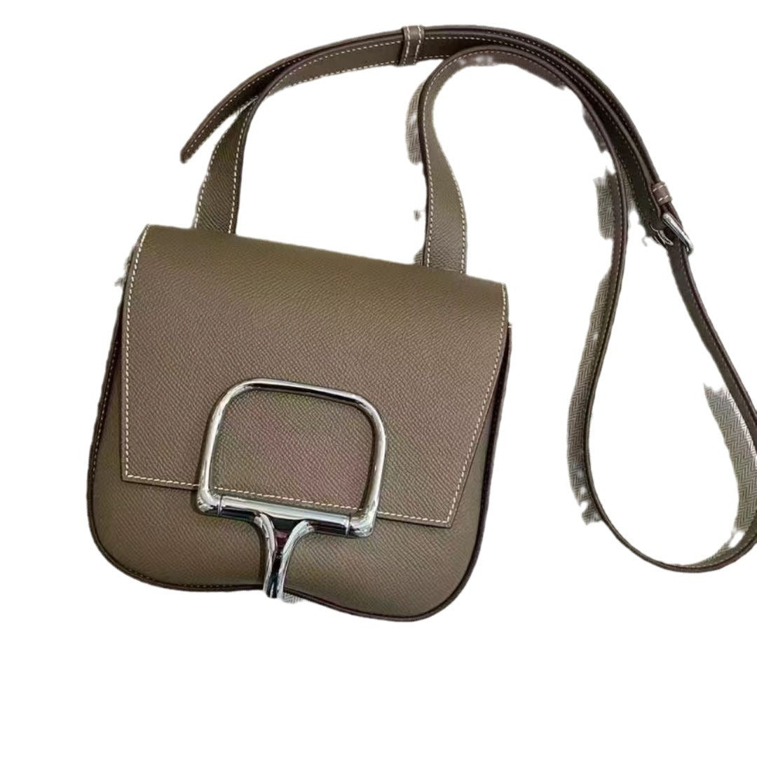 Genuine Leather Palm Print Cushion High Handbags