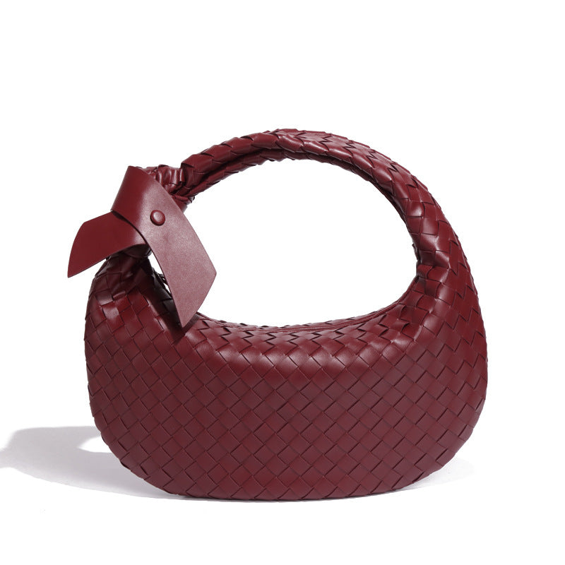Women's Woven Fashion Knotted Round Large Capacity Handbags