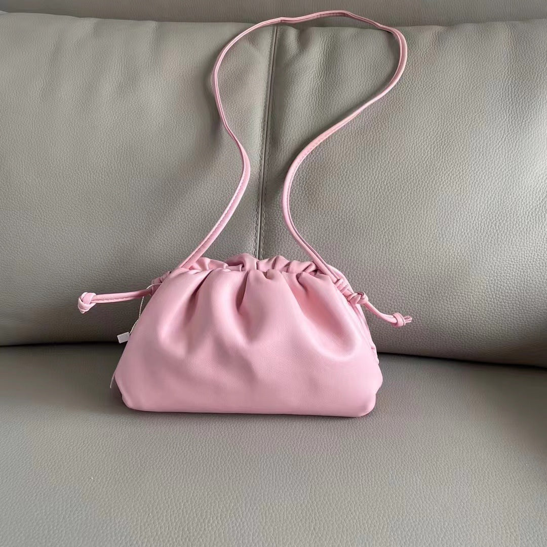 Women's Genuine Leather Cloud Cowhide Woven Xi Crossbody Bags