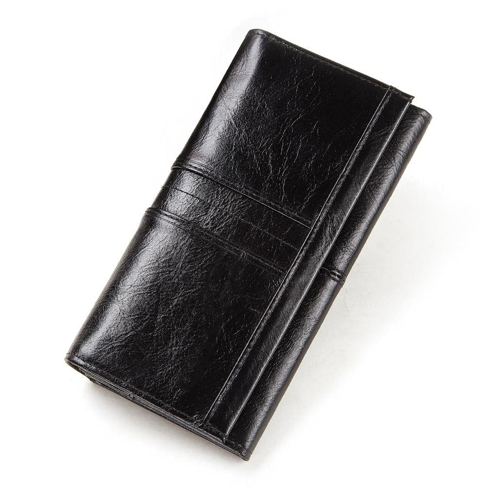 Women's Swiping Clutch Top Layer Long Cowhide Ladies Wallets