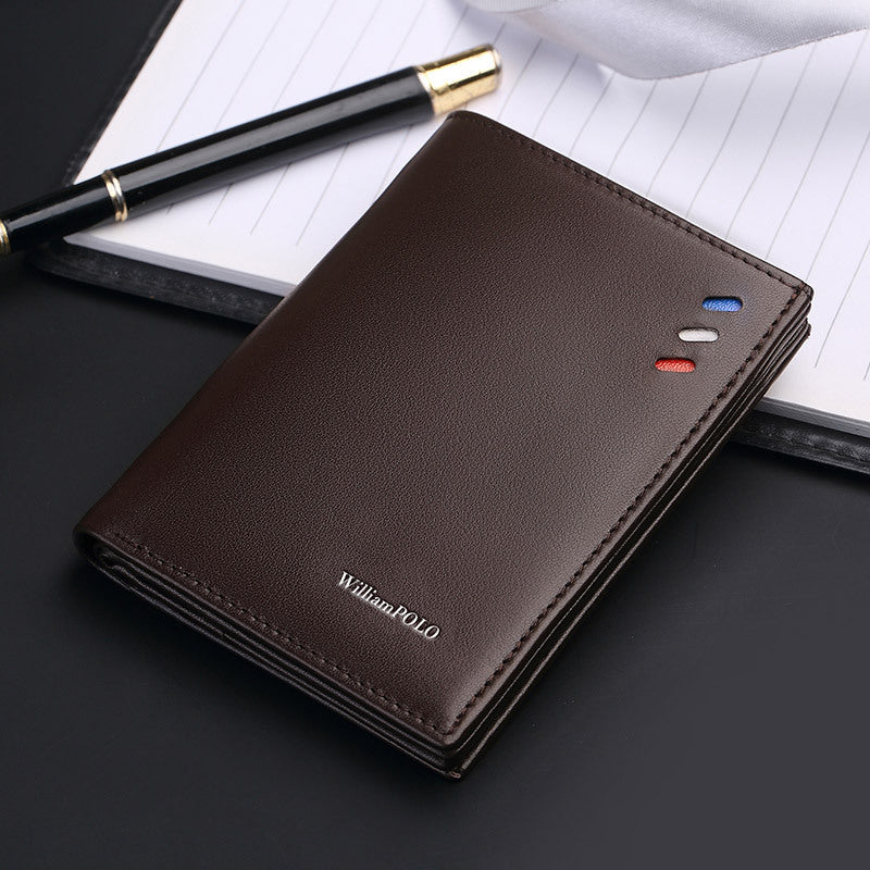Men's Paul Genuine Leather Fashion Cattlehide Short Men's Wallets