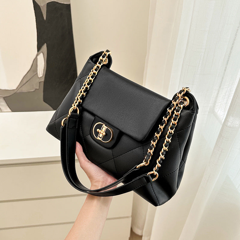 Women's High-grade Chain Commuter Genuine Leather Underarm Shoulder Bags