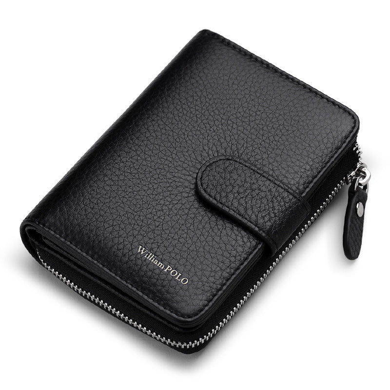 Men's Paul Short First Layer Cowhide Large Men's Wallets