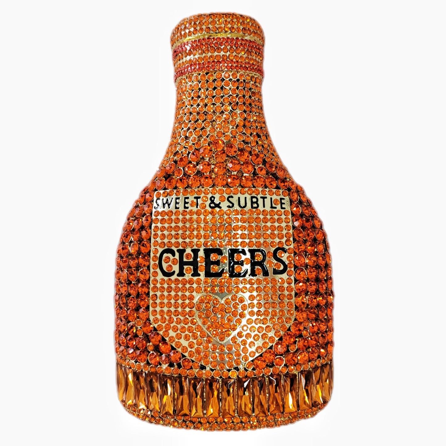 Women's Wei Champagne Bottle Rhinestone Banquet Crystal Bags
