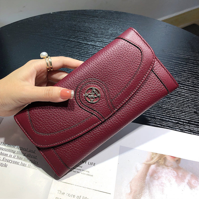 Women's Leather Long Large Capacity Mobile Versatile Card Holder