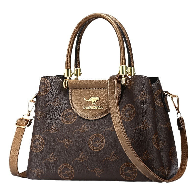 Women's Soft Leather Summer Fashion Monogram Portable Bags
