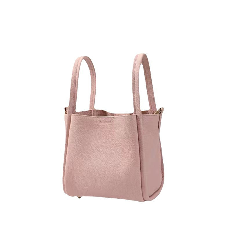 Women's Medium Vegetable Basket Genuine Leather Large Shoulder Bags
