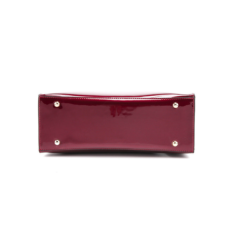 Women's Glamorous Classic Three-piece Patent Leather Handbags