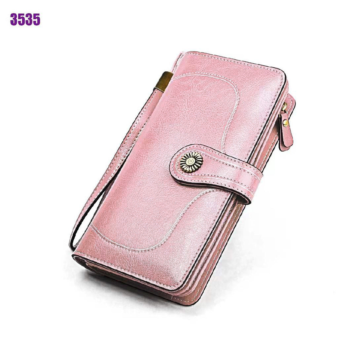 Women's Vintage Genuine Leather Long Cowhide Ladies Wallets