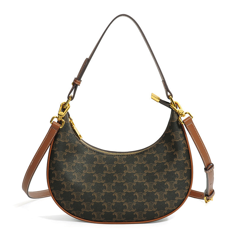 Women's Underarm Carrying Presbyopic Genuine Leather Retro Handbags