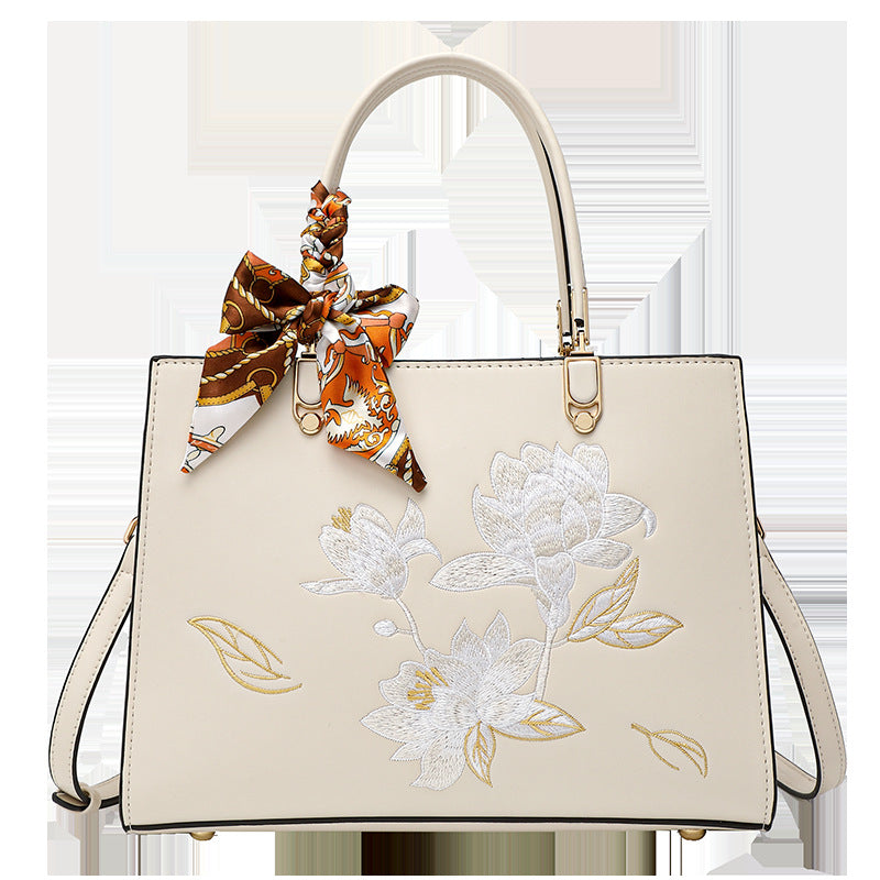 Women's Embroidered Mother Red Wedding Gift For Shoulder Bags