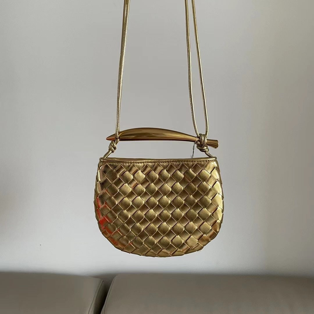 Women's Trendy Braided Leather Female Sardine For Crossbody Bags
