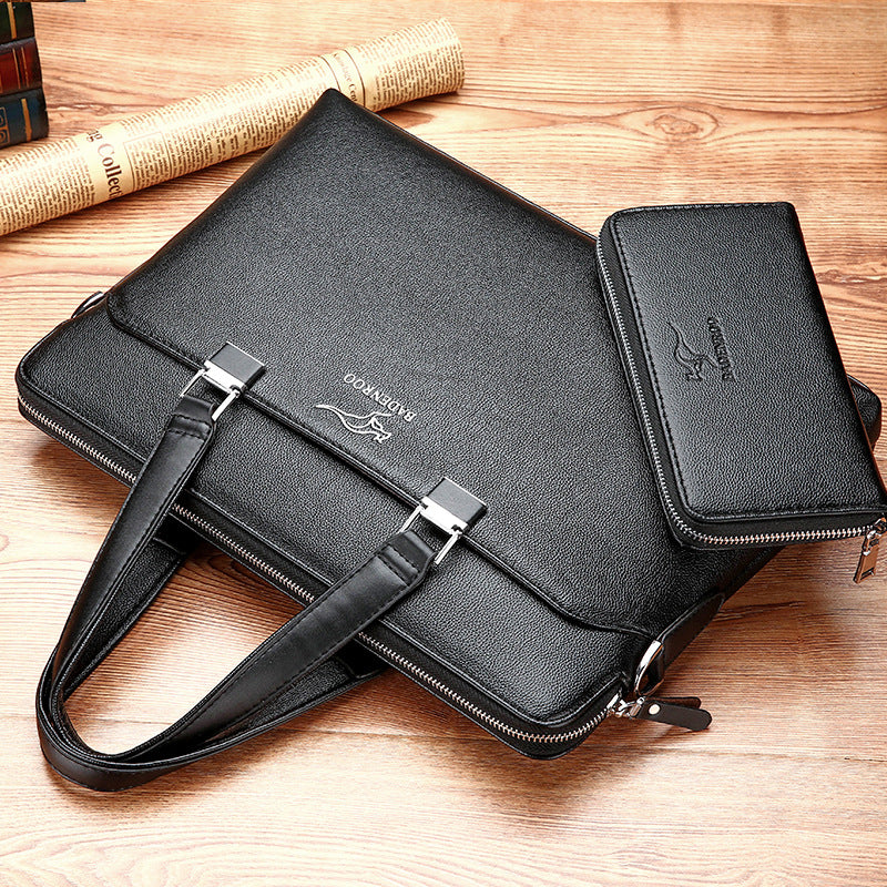Men's Autumn Business Large Capacity Horizontal Computer Men's Handbags