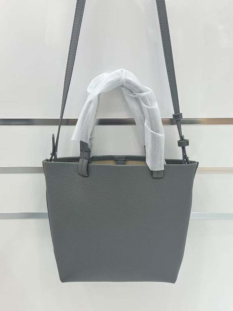 Leather Large Capacity Commuter Lychee Pattern Handbags