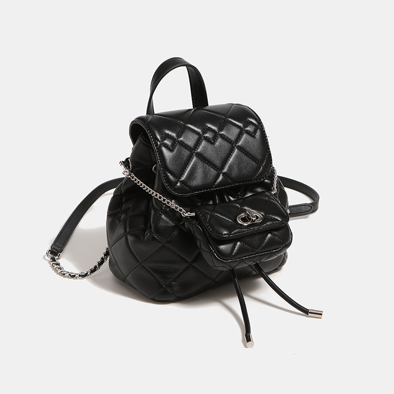 Women's Classic Style Rhombus Female Niche High Backpacks