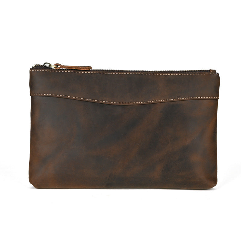 Men's Leather Clutch Large Capacity Long Retro Men's Handbags