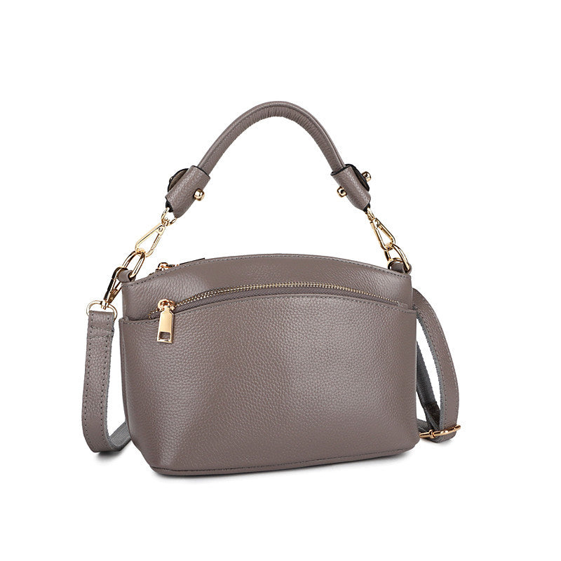 Women's Layer Cowhide Leather Fashion Shell Clear Crossbody Bags